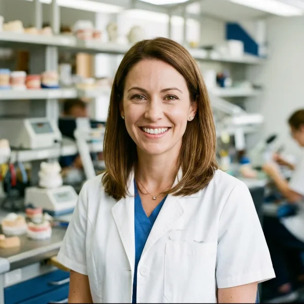 Sarah Bauer, Zahntechnikerin und Spezialistin für Keramik